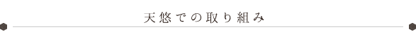 天悠での取り組み